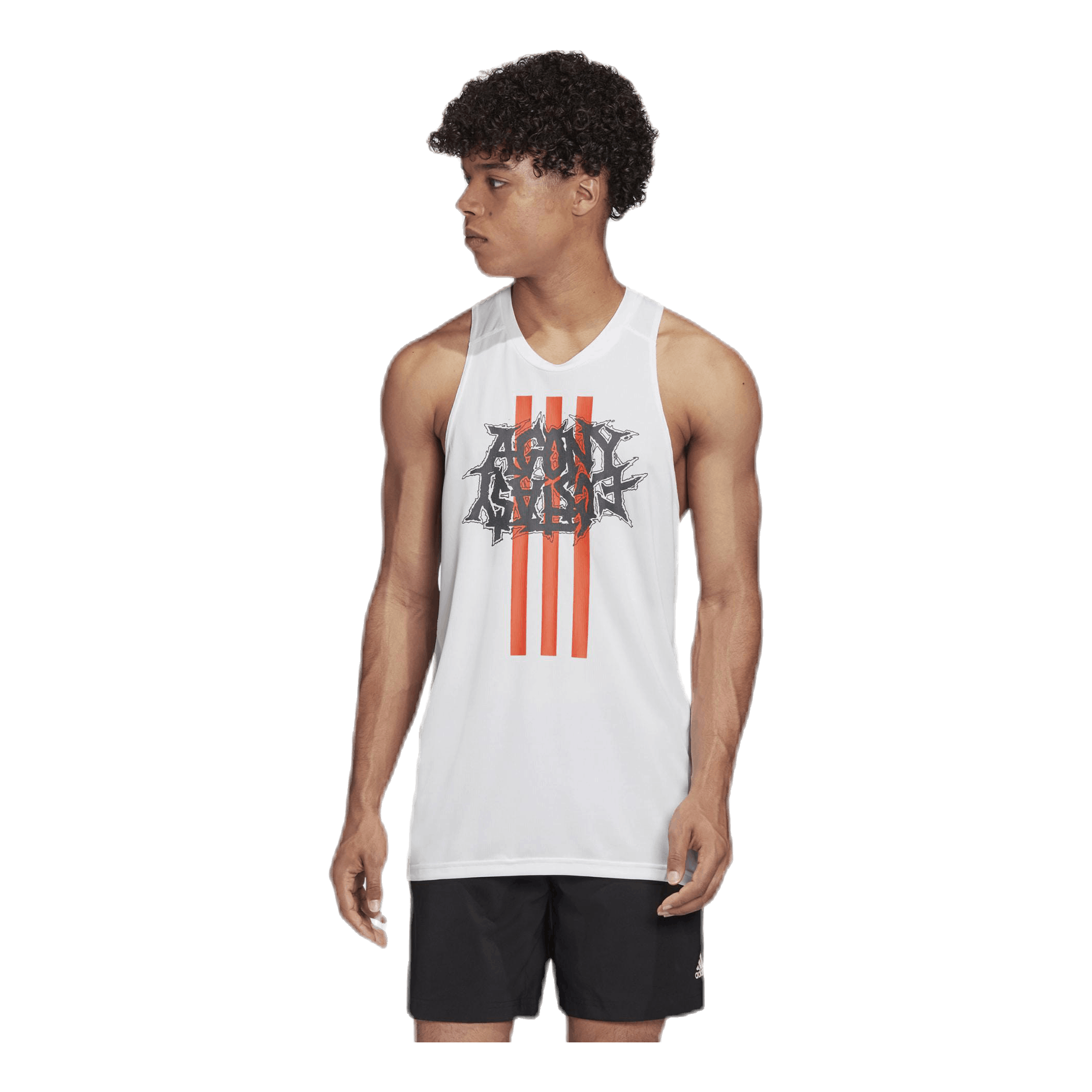 ADIDAS Fast GFX Singlet White 3 ADIDAS Fast GFX Singlet White