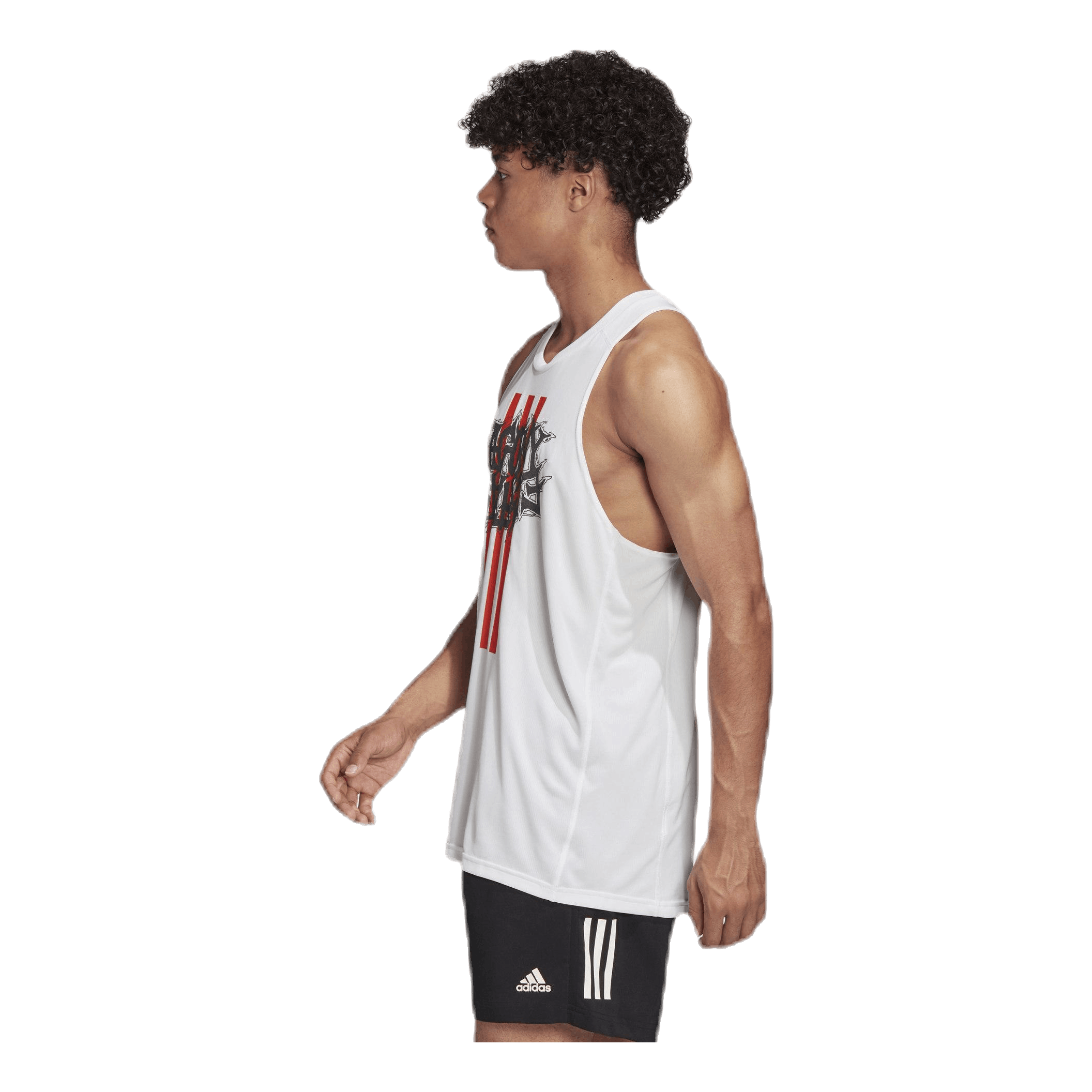 ADIDAS Fast GFX Singlet White 4 ADIDAS Fast GFX Singlet White - Image 2