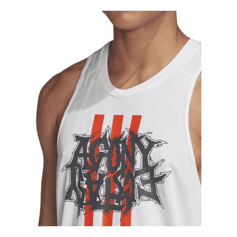 ADIDAS Fast GFX Singlet White 8 ADIDAS Fast GFX Singlet White - Image 6