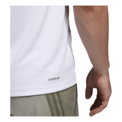 ADIDAS Aeroready 3S Tee White -Takit Myynti 2023 008 0740dc50eab84f519ff4a01cae432048