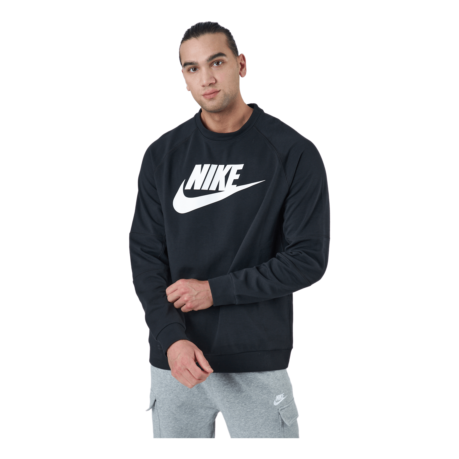 Nike Essentials Fleece Crew White/Black 3 Nike Essentials Fleece Crew White/Black