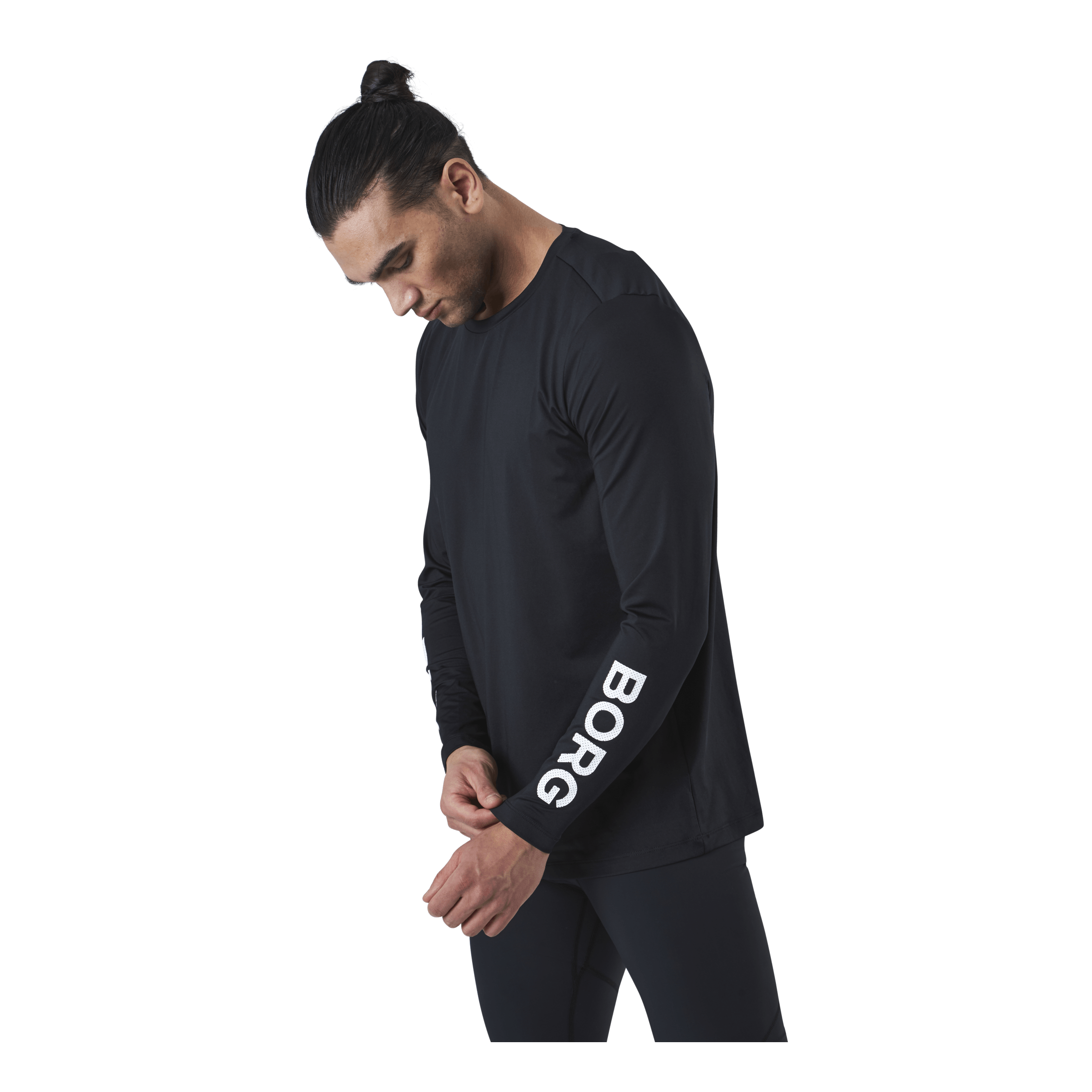 BJØRN BORG Borg LS Tee Black 5 BJØRN BORG Borg LS Tee Black - Image 3