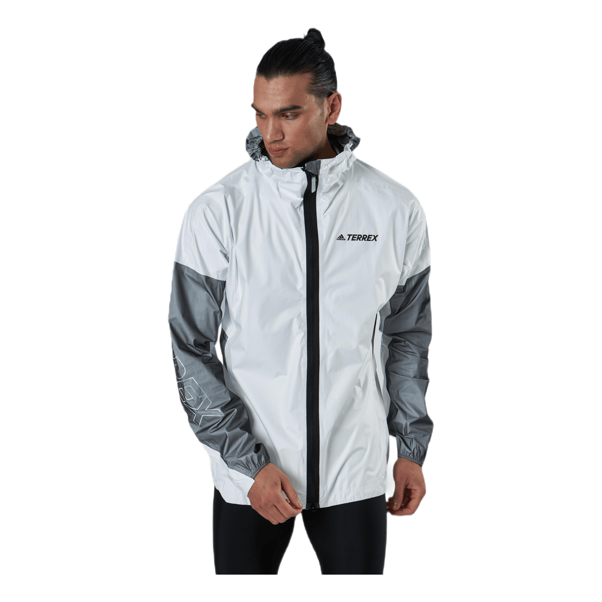 ADIDAS Terrex Agravic Tr Pro Rain Jacket Men White / Black 3 ADIDAS Terrex Agravic Tr Pro Rain Jacket Men White / Black