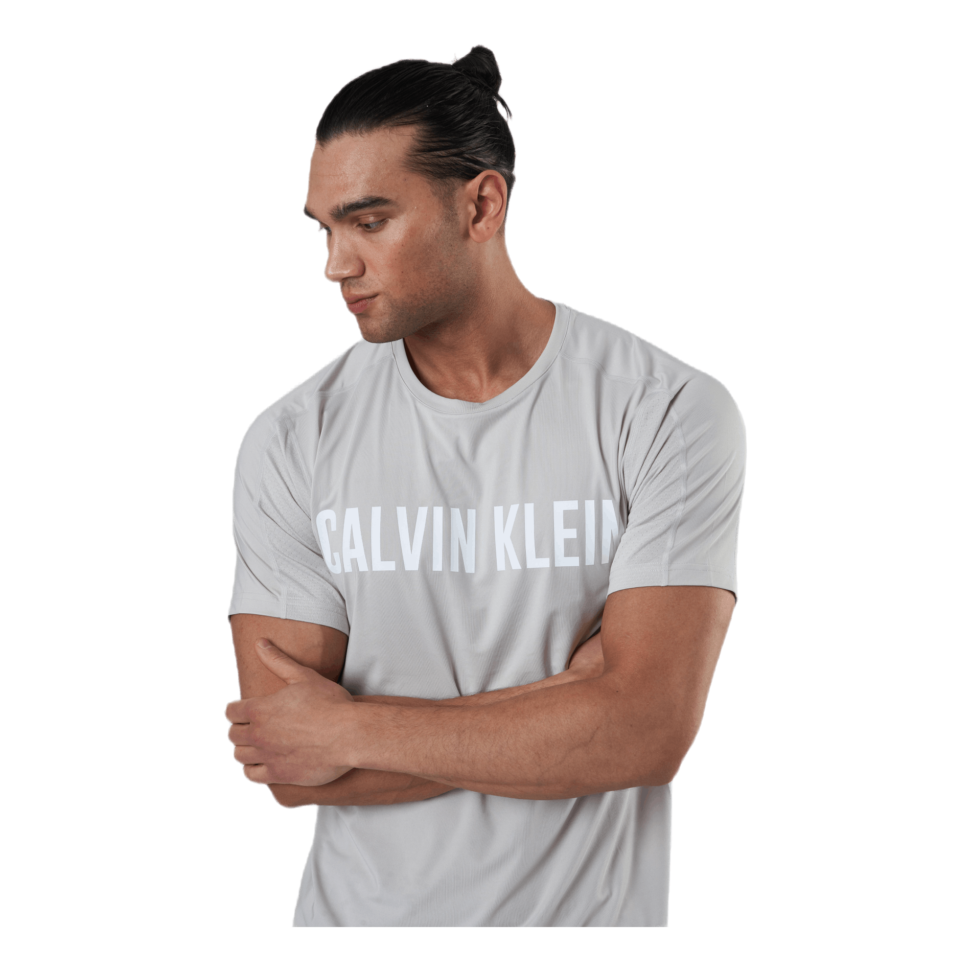 Calvin Klein Short Sleeve T-Shirt Grey 4 Calvin Klein Short Sleeve T-Shirt Grey - Image 2