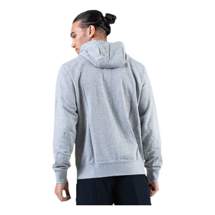 Nike Sportswear Club Men's Full-Zip Hoodie DK GREY HEATHER/MATTE SILVER/WHITE 6 Nike Sportswear Club Men's Full-Zip Hoodie DK GREY HEATHER/MATTE SILVER/WHITE - Image 4