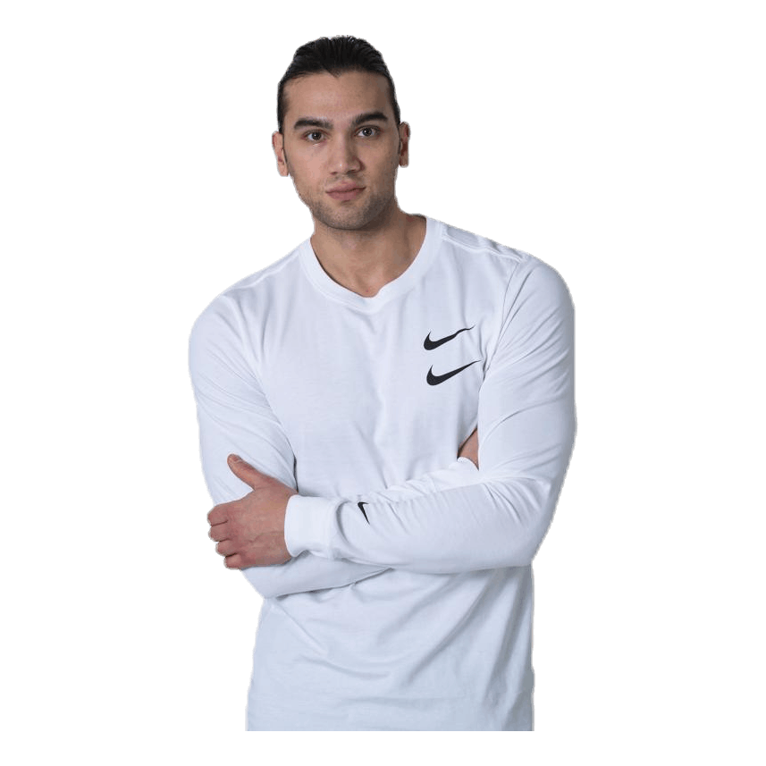 Nike Swoosh Ls Tee White 5 Nike Swoosh Ls Tee White - Image 3