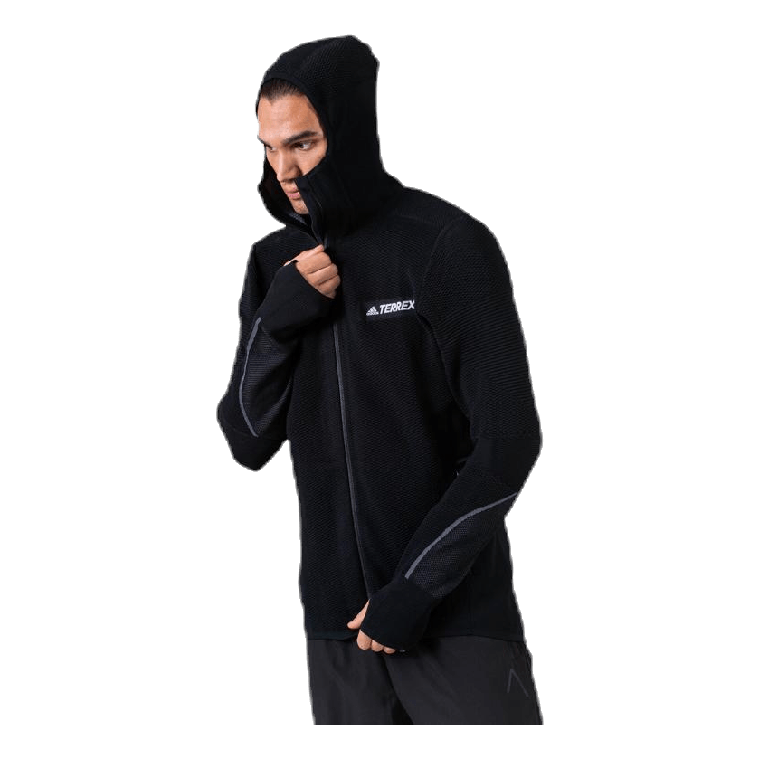 ADIDAS Primeknit Midlayer Jacket Black 8 ADIDAS Primeknit Midlayer Jacket Black - Image 6