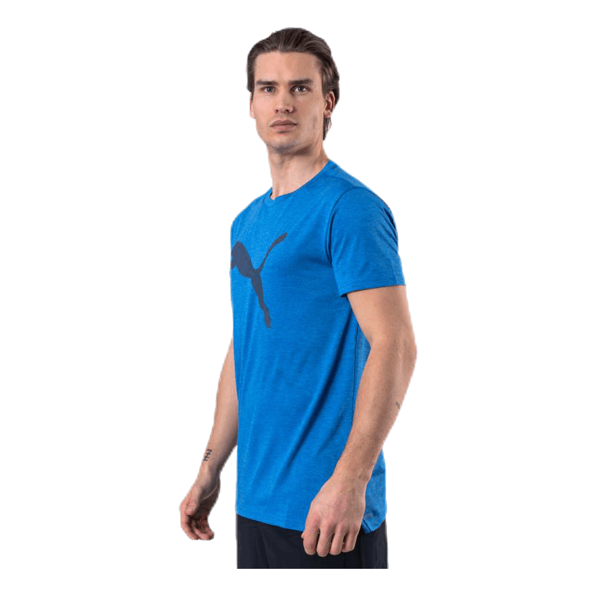 Puma Heather Cat Tee Blue 4 Puma Heather Cat Tee Blue - Image 2