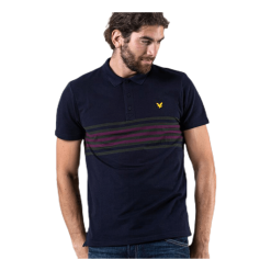 Lyle & Scott Plus Stripe Polo Blue