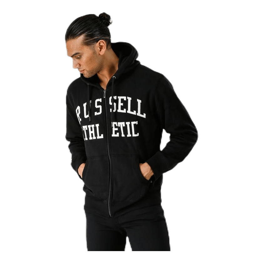 Russell Athletic Zip Through Tackle Twill Hoody Black 3 Russell Athletic Zip Through Tackle Twill Hoody Black