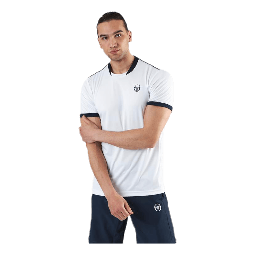 Sergio Tacchini Club Tech T-Shirt Blue/White 3 Sergio Tacchini Club Tech T-Shirt Blue/White