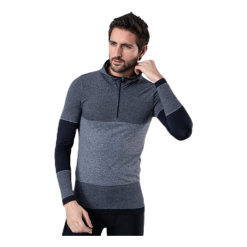 Endurance Kerto Melange Seamless Midlayer W/hood Black