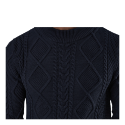 Jack & Jones Julian Knit Cable High Neck Blue -Takit Myynti 2023 5714915042516 005 8403323719a9461e9e9103d77e8cc8c6