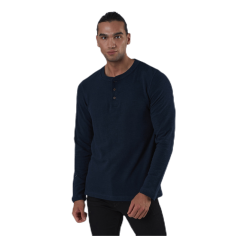 Jack & Jones Ray Tee Ls Henley Blue