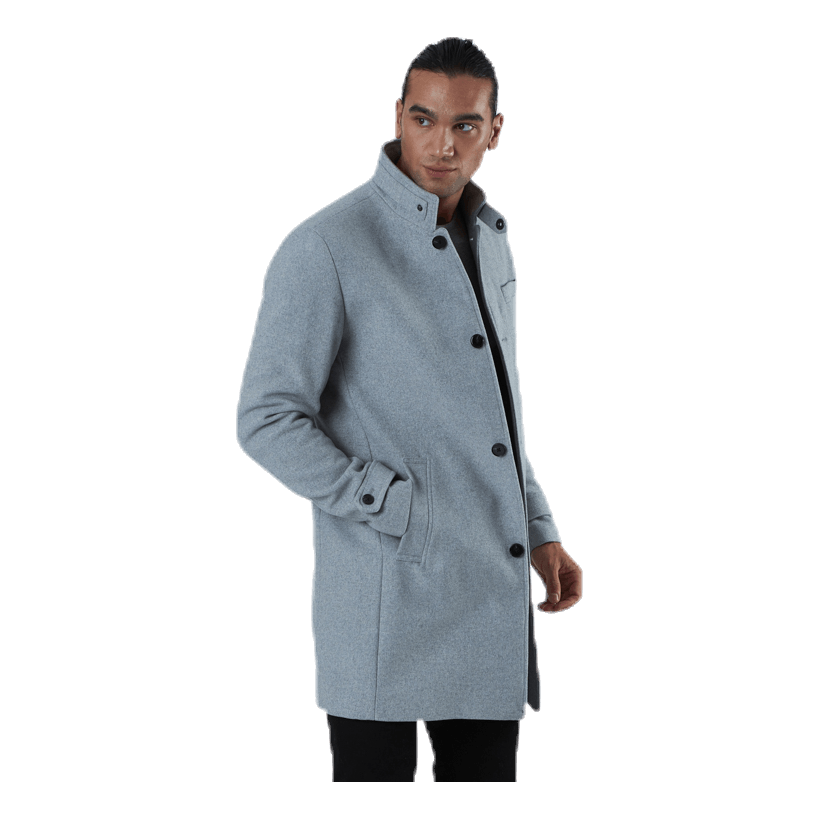 Jack & Jones Melton Wool Coat Grey 3 Jack & Jones Melton Wool Coat Grey