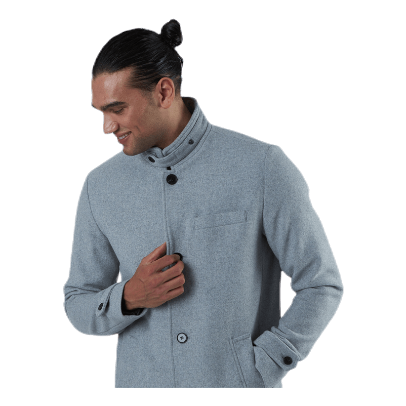 Jack & Jones Melton Wool Coat Grey 6 Jack & Jones Melton Wool Coat Grey - Image 4