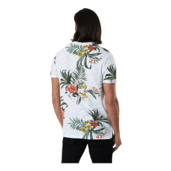 Jack & Jones Beach Ss Tee Aop Ltn Vit -Takit Myynti 2023 60480 37 003