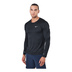 Nike Dri-FIT Miler Men's Long-Sleeve Running Top BLACK/REFLECTIVE SILV