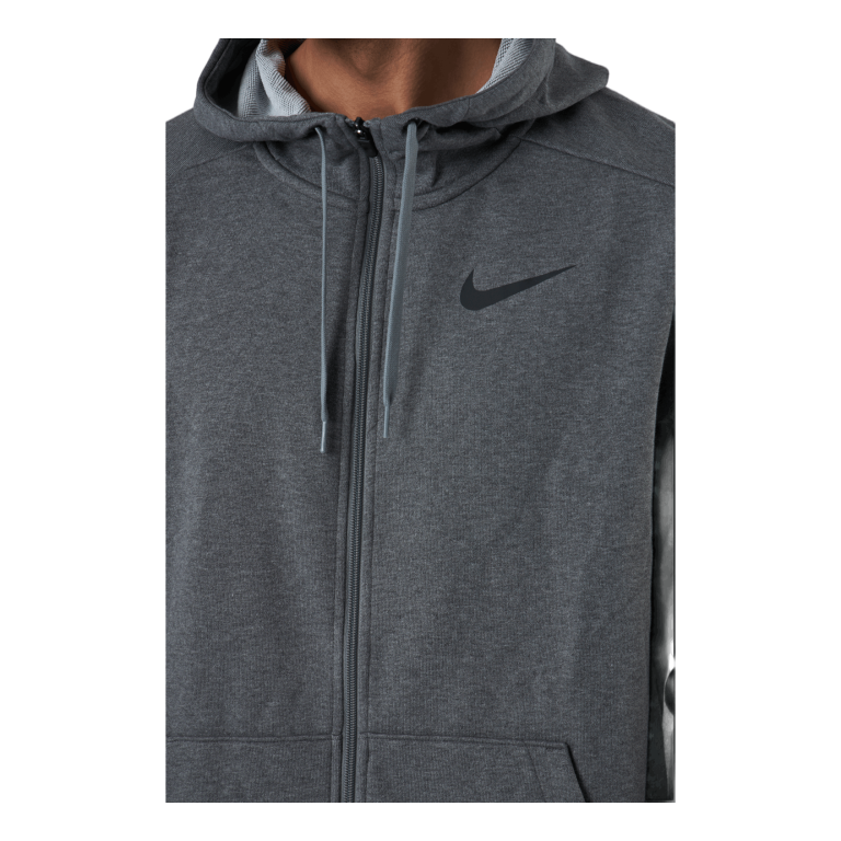 Nike Dri-FIT Men's Full-Zip Training Hoodie CHARCOAL HEATHR/BLACK 6 Nike Dri-FIT Men's Full-Zip Training Hoodie CHARCOAL HEATHR/BLACK - Image 4