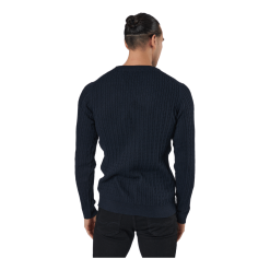 Jack & Jones Jprblawinter Cable Knit Crew N Maritime Blue -Takit Myynti 2023 60520 36 003
