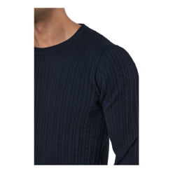 Jack & Jones Jprblawinter Cable Knit Crew N Maritime Blue -Takit Myynti 2023 60520 36 004