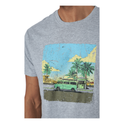 Cruz Rebel M Shortsleeve Tee Light Grey Melange -Takit Myynti 2023 60559 76 004