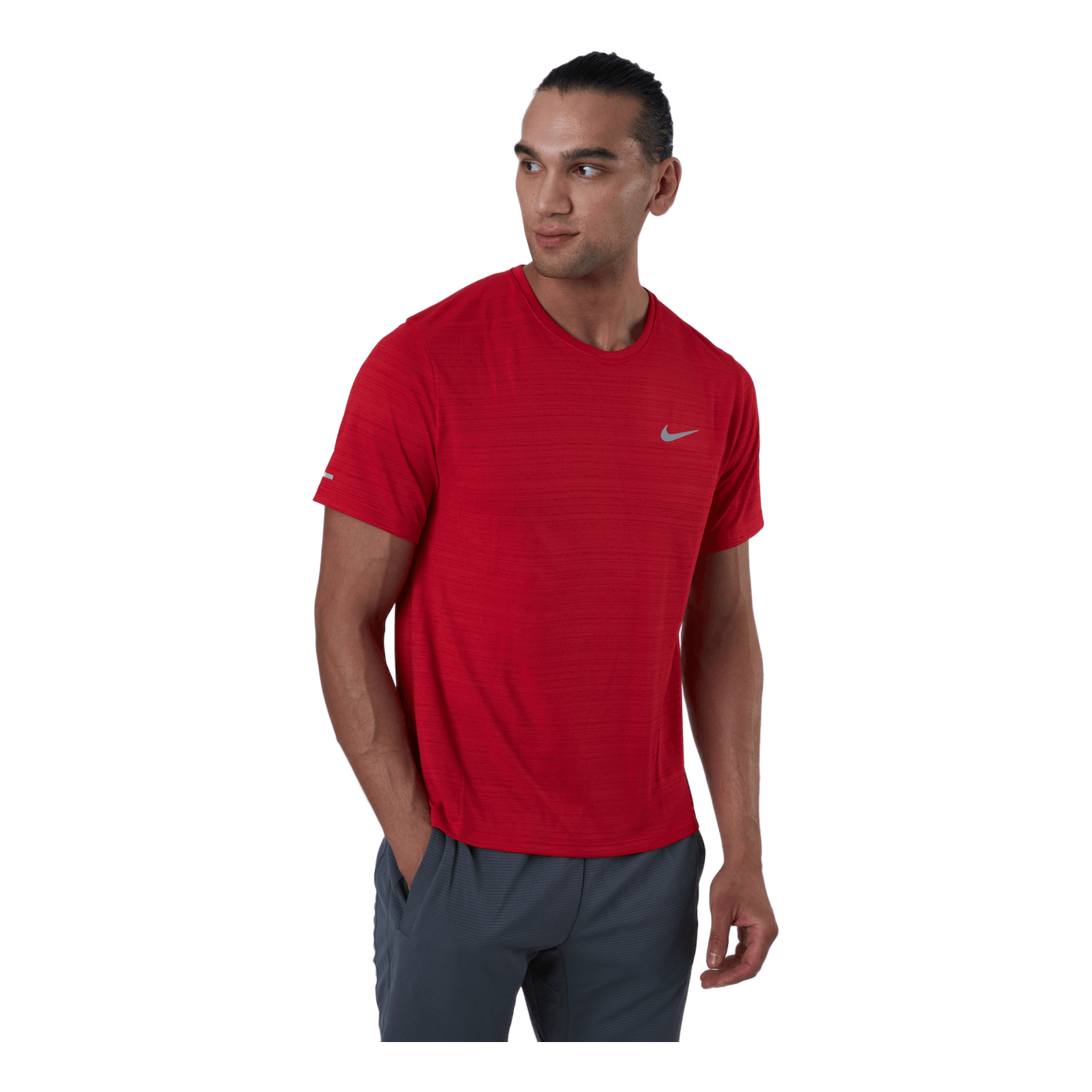 Nike Dri-fit Miler Men's Runni University Red/reflective Silv 4 Nike Dri-fit Miler Men's Runni University Red/reflective Silv - Image 2