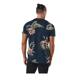 Jack & Jones Jprblatropic Aop Ss Tee Crew N Navy Blazer -Takit Myynti 2023 60683 43 003