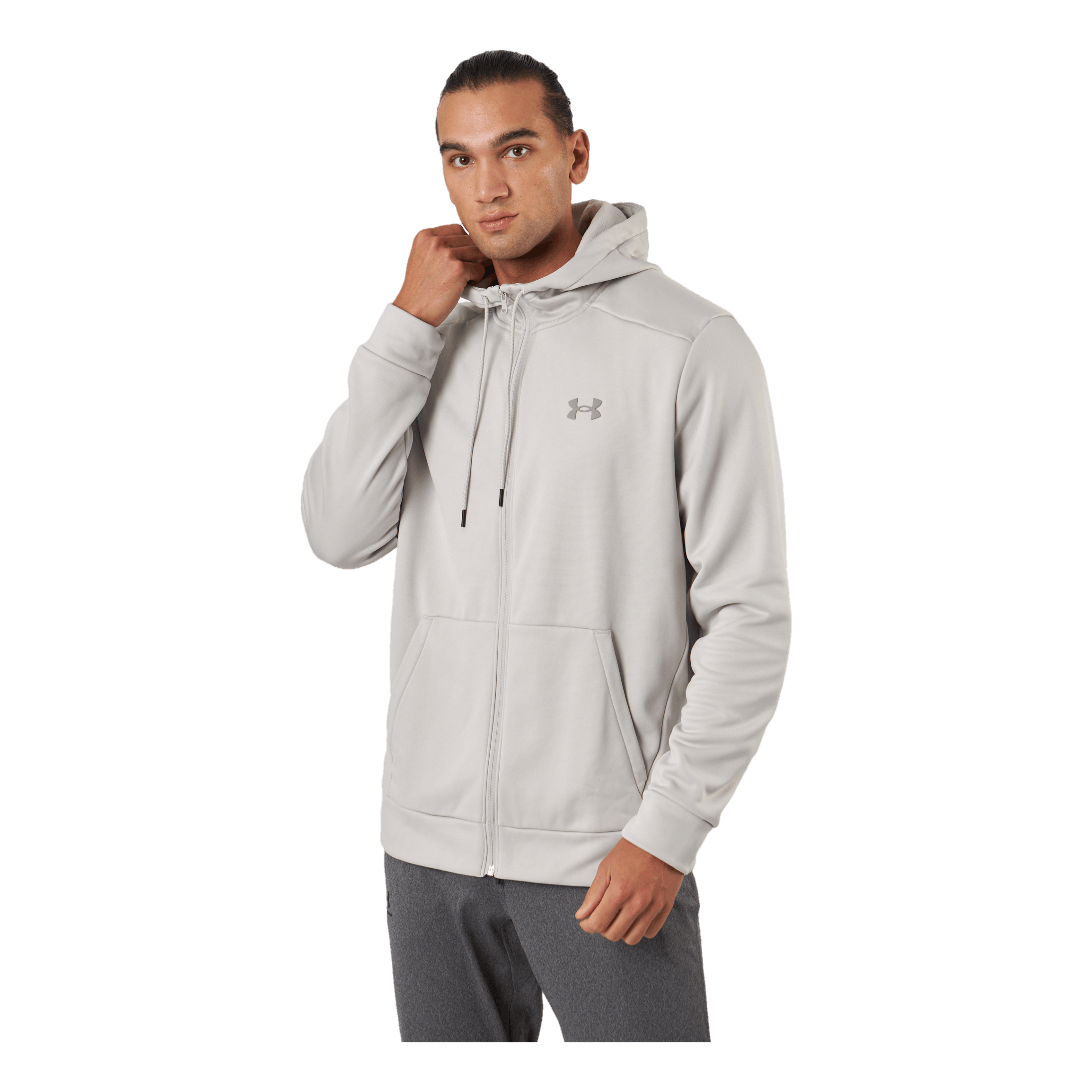 Under Armour Ua Armour Fleece Fz Hoodie Ghost Gray 3 Under Armour Ua Armour Fleece Fz Hoodie Ghost Gray