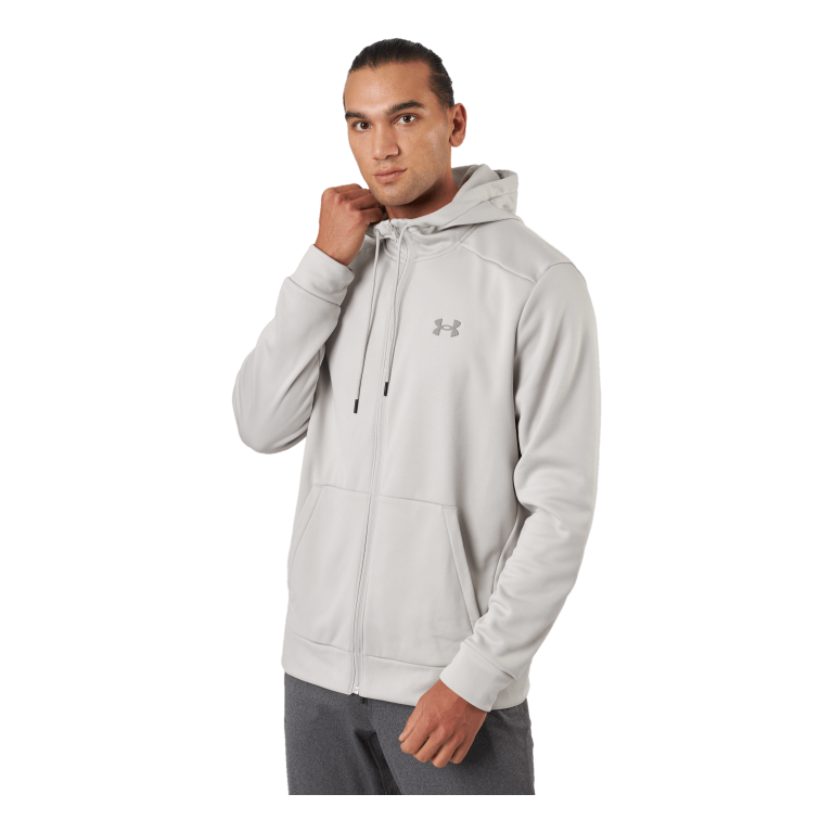 Under Armour Ua Armour Fleece Fz Hoodie Ghost Gray 4 Under Armour Ua Armour Fleece Fz Hoodie Ghost Gray - Image 2