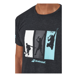 Babolat T-shirt Padel Cotton Black -Takit Myynti 2023 60924 32 005