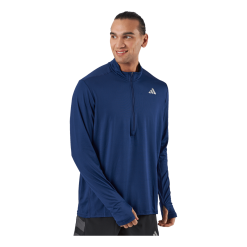 ADIDAS Own The Run 1/2 Zip Long-Sleeve Top Dark Blue