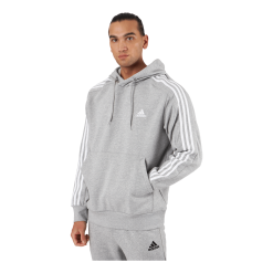 ADIDAS Essentials French Terry 3-Stripes Hoodie Medium Grey Heather