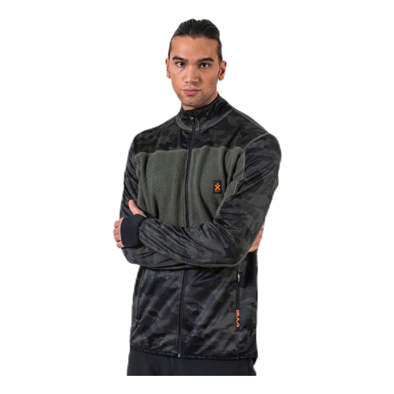 Bula Camo Fleece Jacket Green 6 Bula Camo Fleece Jacket Green - Image 4