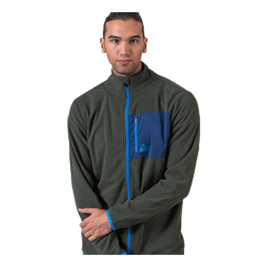 Bula Fleece Jacket Olive Green/Blue 4 Bula Fleece Jacket Olive Green/Blue - Image 2