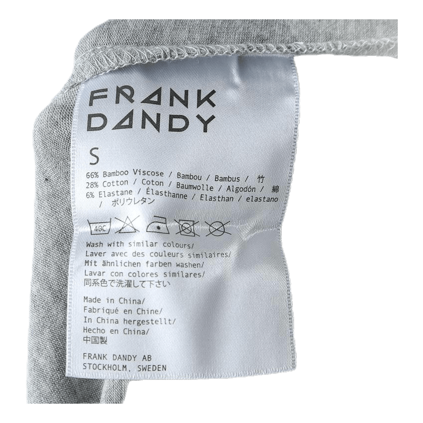 Frank Dandy Bamboo Straight Tee Grey 7 Frank Dandy Bamboo Straight Tee Grey - Image 5