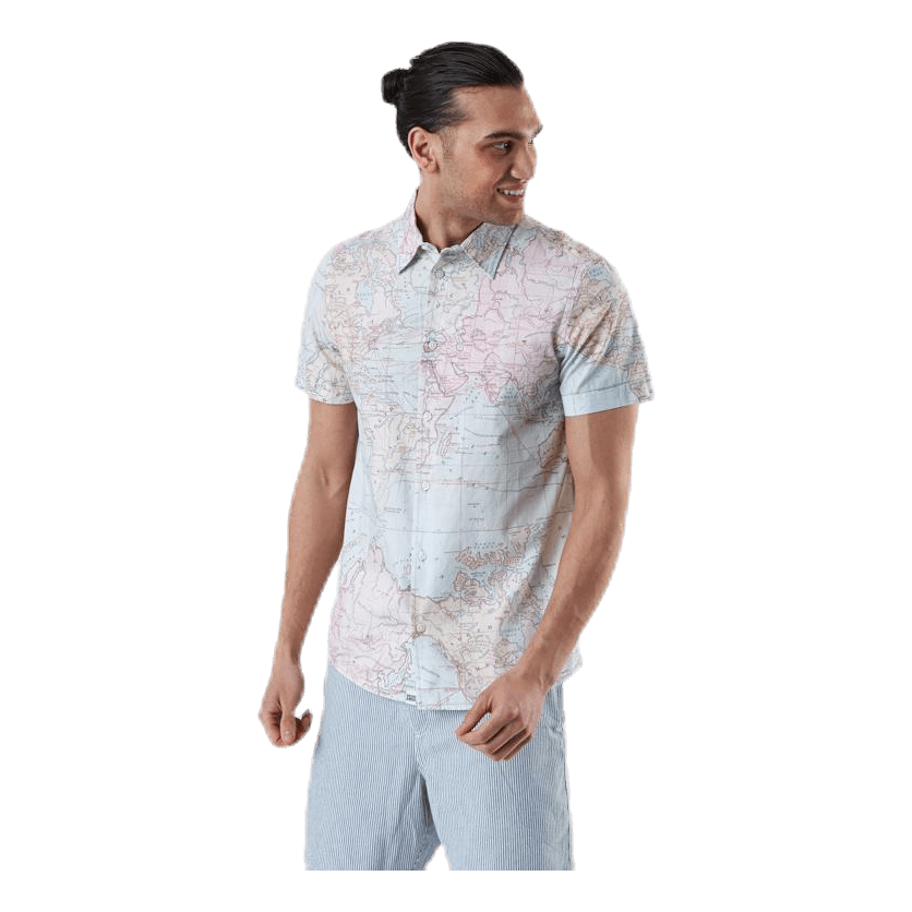 DEDICATED Shirt Short Sleeve Sandefjord Map Patterned 3 DEDICATED Shirt Short Sleeve Sandefjord Map Patterned