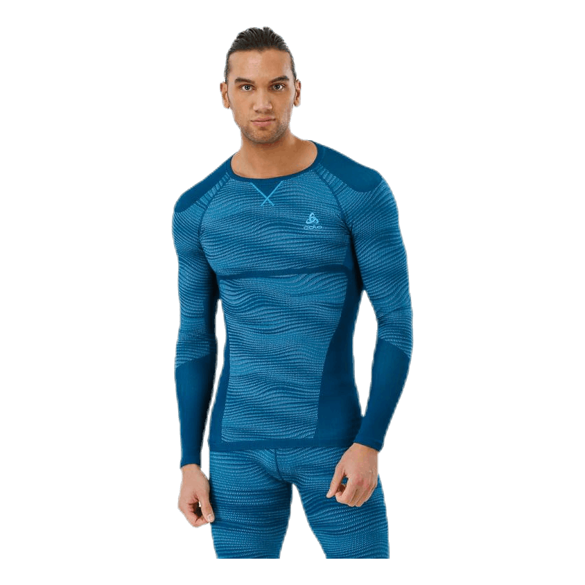 Odlo Suw Top Crew Neck L/S Performance Blackcomb Blue 3 Odlo Suw Top Crew Neck L/S Performance Blackcomb Blue