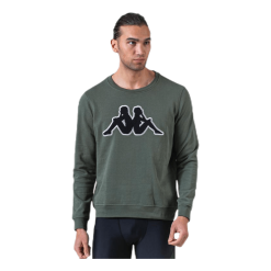 Kappa Sweat RN, Logo Airivit Black/Green