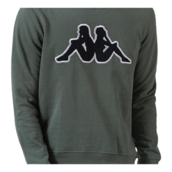 Kappa Sweat RN, Logo Airivit Black/Green -Takit Myynti 2023 8032067622958 004 838a82c56cdb4b2f81e6d7d5d7dcef5a