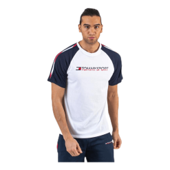 Tommy Hilfiger Sport Logo Tee With Tape White