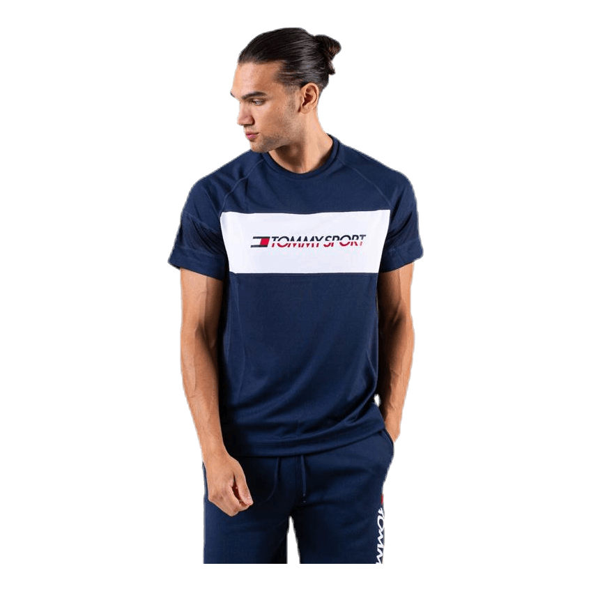 Tommy Hilfiger Sport Performance Mesh Tee Blue 4 Tommy Hilfiger Sport Performance Mesh Tee Blue - Image 2