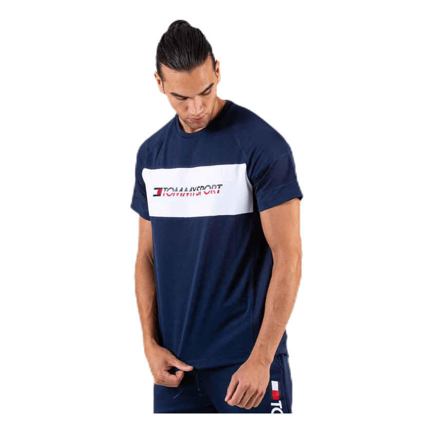 Tommy Hilfiger Sport Performance Mesh Tee Blue 5 Tommy Hilfiger Sport Performance Mesh Tee Blue - Image 3
