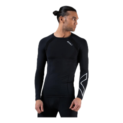 2XU Compression Long Sleeve Top Black/Silver